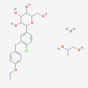 1,2-Propanediol 2-{4-chloro-3-[(4-ethoxyphenyl)methyl]phenyl}-6-(hydroxymethyl)oxane-3,4,5-triol hydrate