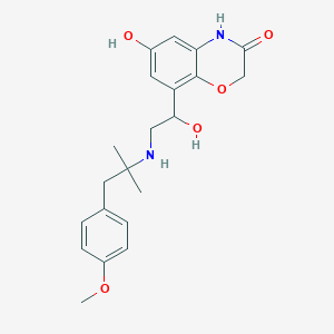 6-hydroxy-8-[1-hydroxy-2-[[1-(4-methoxyphenyl)-2-methylpropan-2-yl]amino]ethyl]-4H-1,4-benzoxazin-3-one