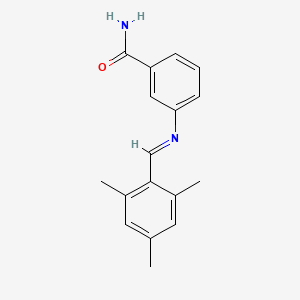 3-{[(E)-(2,4,6-trimethylphenyl)methylidene]amino}benzamide