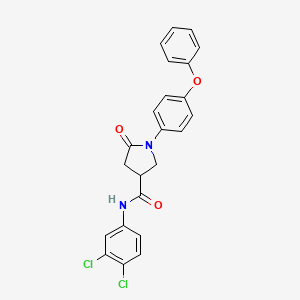 molecular formula C23H18Cl2N2O3 B12455841 N-(3,4-dichlorophenyl)-5-oxo-1-(4-phenoxyphenyl)pyrrolidine-3-carboxamide 