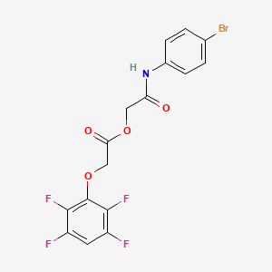 molecular formula C16H10BrF4NO4 B12455856 2-[(4-Bromophenyl)amino]-2-oxoethyl (2,3,5,6-tetrafluorophenoxy)acetate 