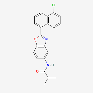 N-[2-(5-chloronaphthalen-1-yl)-1,3-benzoxazol-5-yl]-2-methylpropanamide