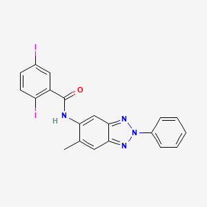 2,5-diiodo-N-(6-methyl-2-phenyl-2H-benzotriazol-5-yl)benzamide