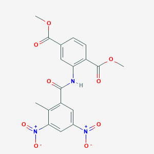 Dimethyl 2-{[(2-methyl-3,5-dinitrophenyl)carbonyl]amino}benzene-1,4-dicarboxylate