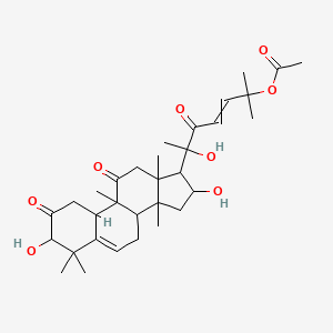 6-{2,7-dihydroxy-3a,6,6,9b,11a-pentamethyl-8,10-dioxo-1H,2H,3H,3bH,4H,7H,9H,9aH,11H-cyclopenta[a]phenanthren-1-yl}-6-hydroxy-2-methyl-5-oxohept-3-en-2-yl acetate