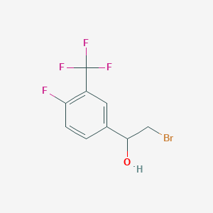 2-Bromo-1-[4-fluoro-3-(trifluoromethyl)phenyl]ethanol