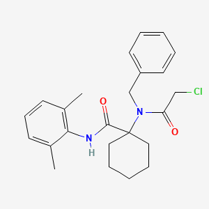 molecular formula C24H29ClN2O2 B12455926 1-[benzyl(chloroacetyl)amino]-N-(2,6-dimethylphenyl)cyclohexanecarboxamide 