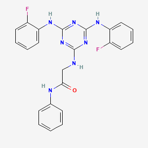 N~2~-{4,6-bis[(2-fluorophenyl)amino]-1,3,5-triazin-2-yl}-N-phenylglycinamide