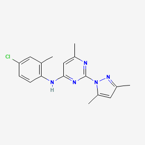 N-(4-chloro-2-methylphenyl)-2-(3,5-dimethyl-1H-pyrazol-1-yl)-6-methylpyrimidin-4-amine