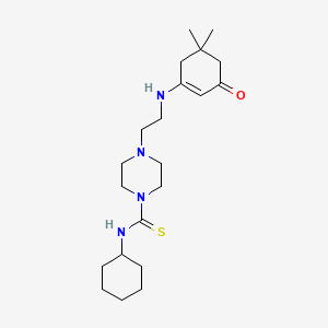 N-cyclohexyl-4-{2-[(5,5-dimethyl-3-oxocyclohex-1-en-1-yl)amino]ethyl}piperazine-1-carbothioamide