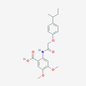 2-({[4-(Butan-2-yl)phenoxy]acetyl}amino)-4,5-dimethoxybenzoic acid