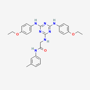 N~2~-{4,6-bis[(4-ethoxyphenyl)amino]-1,3,5-triazin-2-yl}-N-(3-methylphenyl)glycinamide