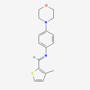 N-[(E)-(3-methylthiophen-2-yl)methylidene]-4-(morpholin-4-yl)aniline