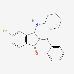 (2E)-5-bromo-3-(cyclohexylamino)-2-(phenylmethylidene)-3H-inden-1-one