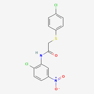 N-(2-chloro-5-nitrophenyl)-2-[(4-chlorophenyl)sulfanyl]acetamide