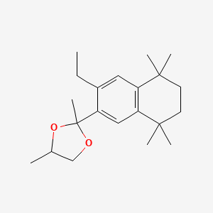 molecular formula C21H32O2 B12456024 2-(3-Ethyl-5,5,8,8-tetramethyl-6,7-dihydronaphthalen-2-yl)-2,4-dimethyl-1,3-dioxolane 