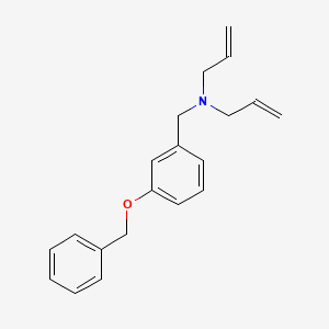 molecular formula C20H23NO B12456030 N-[3-(benzyloxy)benzyl]-N-(prop-2-en-1-yl)prop-2-en-1-amine 