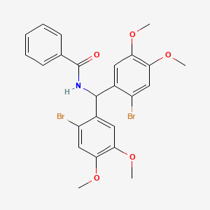 N-[bis(2-bromo-4,5-dimethoxyphenyl)methyl]benzamide