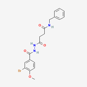 N-benzyl-4-{2-[(3-bromo-4-methoxyphenyl)carbonyl]hydrazinyl}-4-oxobutanamide