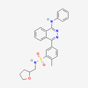 molecular formula C26H26N4O3S B12456093 2-methyl-5-[4-(phenylamino)phthalazin-1-yl]-N-(tetrahydrofuran-2-ylmethyl)benzenesulfonamide 