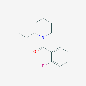 molecular formula C14H18FNO B12456095 (2-Ethylpiperidin-1-yl)(2-fluorophenyl)methanone 