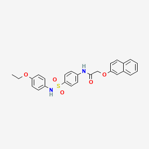 molecular formula C26H24N2O5S B12456101 N-{4-[(4-ethoxyphenyl)sulfamoyl]phenyl}-2-(naphthalen-2-yloxy)acetamide 