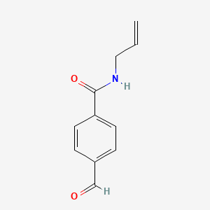 molecular formula C11H11NO2 B12456111 4-Formyl-N-(prop-2-en-1-yl)benzamide CAS No. 180422-59-7