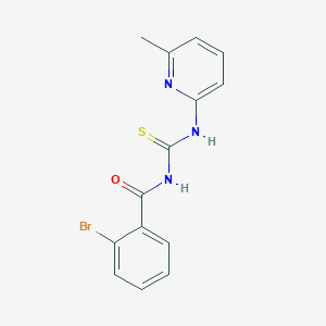 molecular formula C14H12BrN3OS B12456114 2-bromo-N-[(6-methylpyridin-2-yl)carbamothioyl]benzamide 