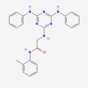 N~2~-[4,6-bis(phenylamino)-1,3,5-triazin-2-yl]-N-(2-methylphenyl)glycinamide