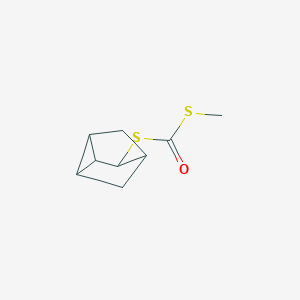 molecular formula C9H12OS2 B124562 Carbonodithioic acid, S-methyl S-tricyclo[2.2.1.02,6]hept-3-yl ester (9CI) CAS No. 147319-51-5