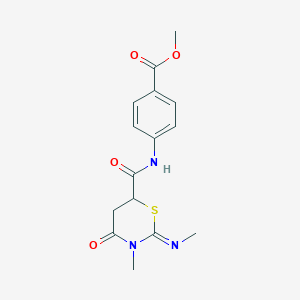 methyl 4-({[(2Z)-3-methyl-2-(methylimino)-4-oxo-1,3-thiazinan-6-yl]carbonyl}amino)benzoate