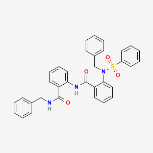 N-[2-(benzylcarbamoyl)phenyl]-2-[benzyl(phenylsulfonyl)amino]benzamide