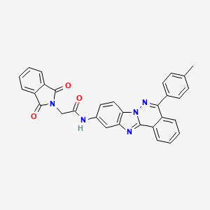 2-(1,3-dioxo-1,3-dihydro-2H-isoindol-2-yl)-N-[5-(4-methylphenyl)benzimidazo[2,1-a]phthalazin-10-yl]acetamide