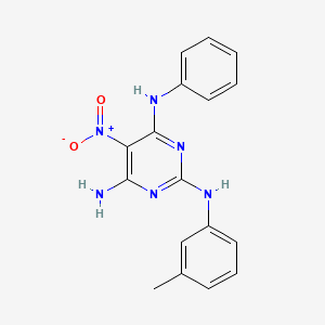 N~2~-(3-methylphenyl)-5-nitro-N~4~-phenylpyrimidine-2,4,6-triamine