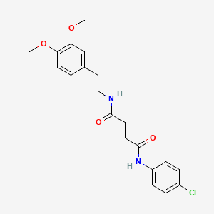 molecular formula C20H23ClN2O4 B12456247 N-(4-chlorophenyl)-N'-[2-(3,4-dimethoxyphenyl)ethyl]butanediamide 