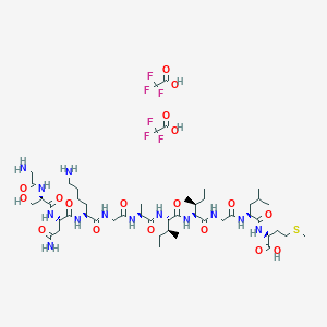 molecular formula C49H83F6N13O18S B12456283 Gsnkgaiiglm 