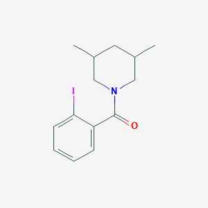 molecular formula C14H18INO B12456291 (3,5-Dimethyl-piperidin-1-yl)-(2-iodo-phenyl)-methanone CAS No. 333349-54-5