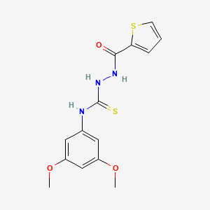 N-(3,5-dimethoxyphenyl)-2-(thiophen-2-ylcarbonyl)hydrazinecarbothioamide