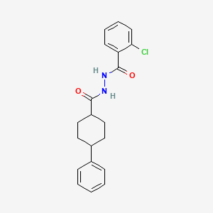 molecular formula C20H21ClN2O2 B12456325 2-chloro-N'-[(4-phenylcyclohexyl)carbonyl]benzohydrazide 