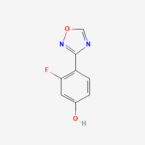 molecular formula C8H5FN2O2 B12456327 3-Fluoro-4-(1,2,4-oxadiazol-3-YL)phenol 