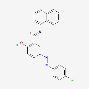 4-[(E)-(4-chlorophenyl)diazenyl]-2-[(E)-(naphthalen-1-ylimino)methyl]phenol