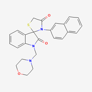 1-(Morpholin-4-ylmethyl)-3'-(naphthalen-2-YL)spiro[indole-3,2'-[1,3]thiazolidine]-2,4'-dione