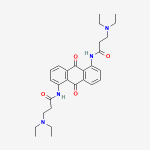 molecular formula C28H36N4O4 B1245640 1,5-Bis[3-(diethylamino)propionamido]anthracene-9,10-dione 