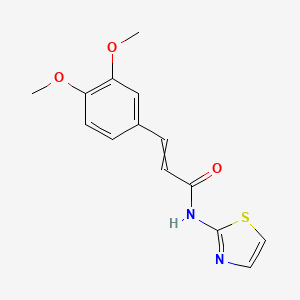 (2E)-3-(3,4-dimethoxyphenyl)-N-(1,3-thiazol-2-yl)prop-2-enamide