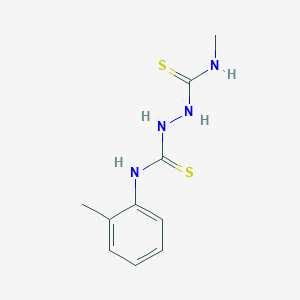 molecular formula C10H14N4S2 B12456471 N-methyl-N'-(2-methylphenyl)hydrazine-1,2-dicarbothioamide 