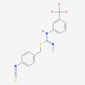 N'-Methyl-N-[3-(trifluoromethyl)phenyl][(4-isothiocyanatophenyl)methyl]sulfanylmethanimidamide