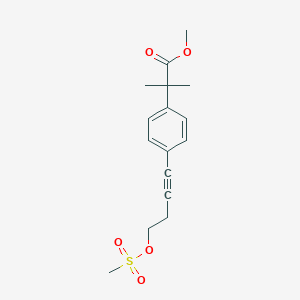 Methyl 2-methyl-2-[4-(4-methylsulfonyloxybut-1-ynyl)phenyl]propanoate