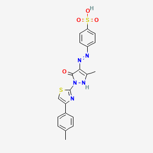 4-[(2Z)-2-{3-methyl-1-[4-(4-methylphenyl)-1,3-thiazol-2-yl]-5-oxo-1,5-dihydro-4H-pyrazol-4-ylidene}hydrazinyl]benzenesulfonic acid