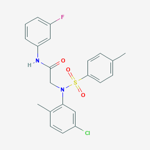 N~2~-(5-chloro-2-methylphenyl)-N-(3-fluorophenyl)-N~2~-[(4-methylphenyl)sulfonyl]glycinamide