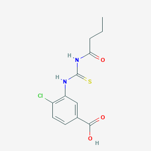 3-[(Butanoylcarbamothioyl)amino]-4-chlorobenzoic acid